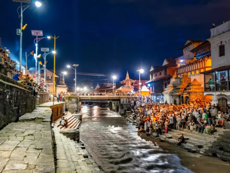 Evening Aarati and Cremation at Pashupatinath Temple - Travers Nepal